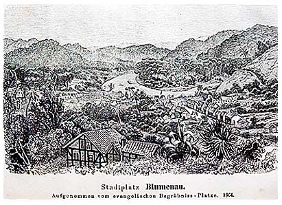 Stadtplatz Blumenau 1864